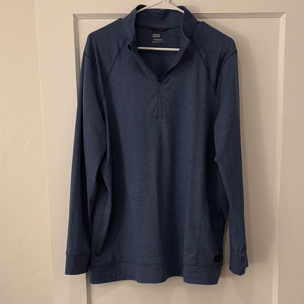 Saxx Men's Navy Quarter-Zip Pullover